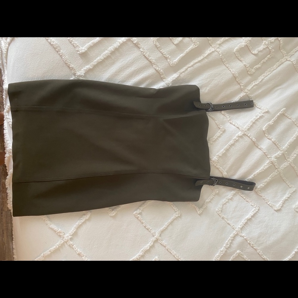 NWOT Fletch Olive Green Buckle Dress